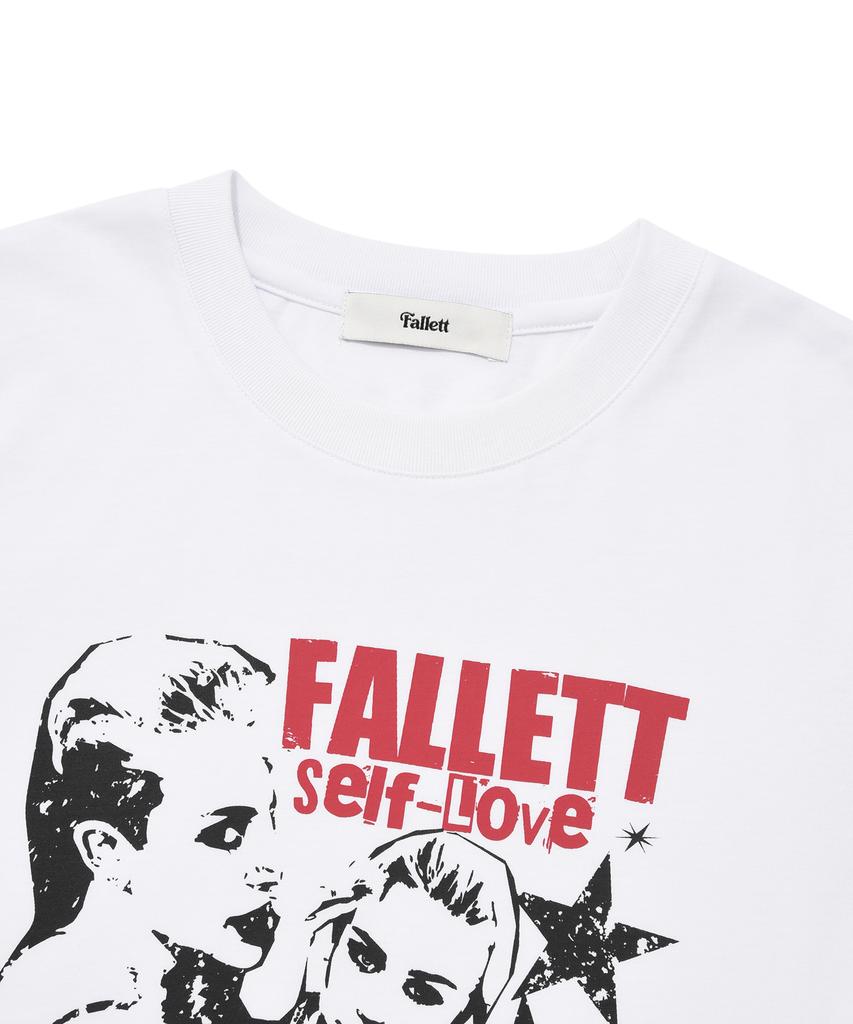 FALLETT [23Ss] Self-Love Crop Short Sleeve Tee White
