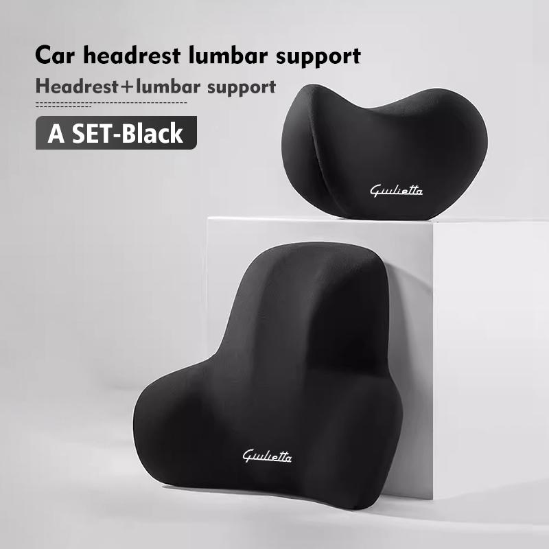 NPSBC1 For Alfa Romeo Car Driver Seat Headrest Lumbar Support Pad Neck Pillow Interior Accessories For Alfa Romeo Giulia 147 Mito 156 1