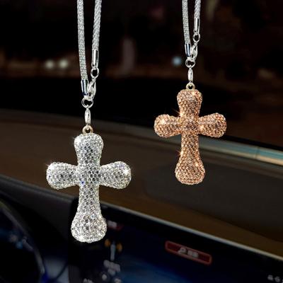 Rhinestone Car Hanging Ornament Bling Pendant for Rearview Mirror Sparkling Decoration for Bag Vehicle Interior