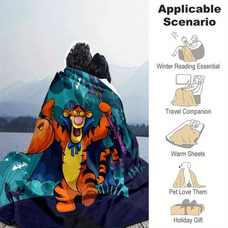1pc Winnie The Pooh Printing Blanket - Soft, All-Season Throw for Office Blanket,Personalized Gift with Adorable Cartoon Design