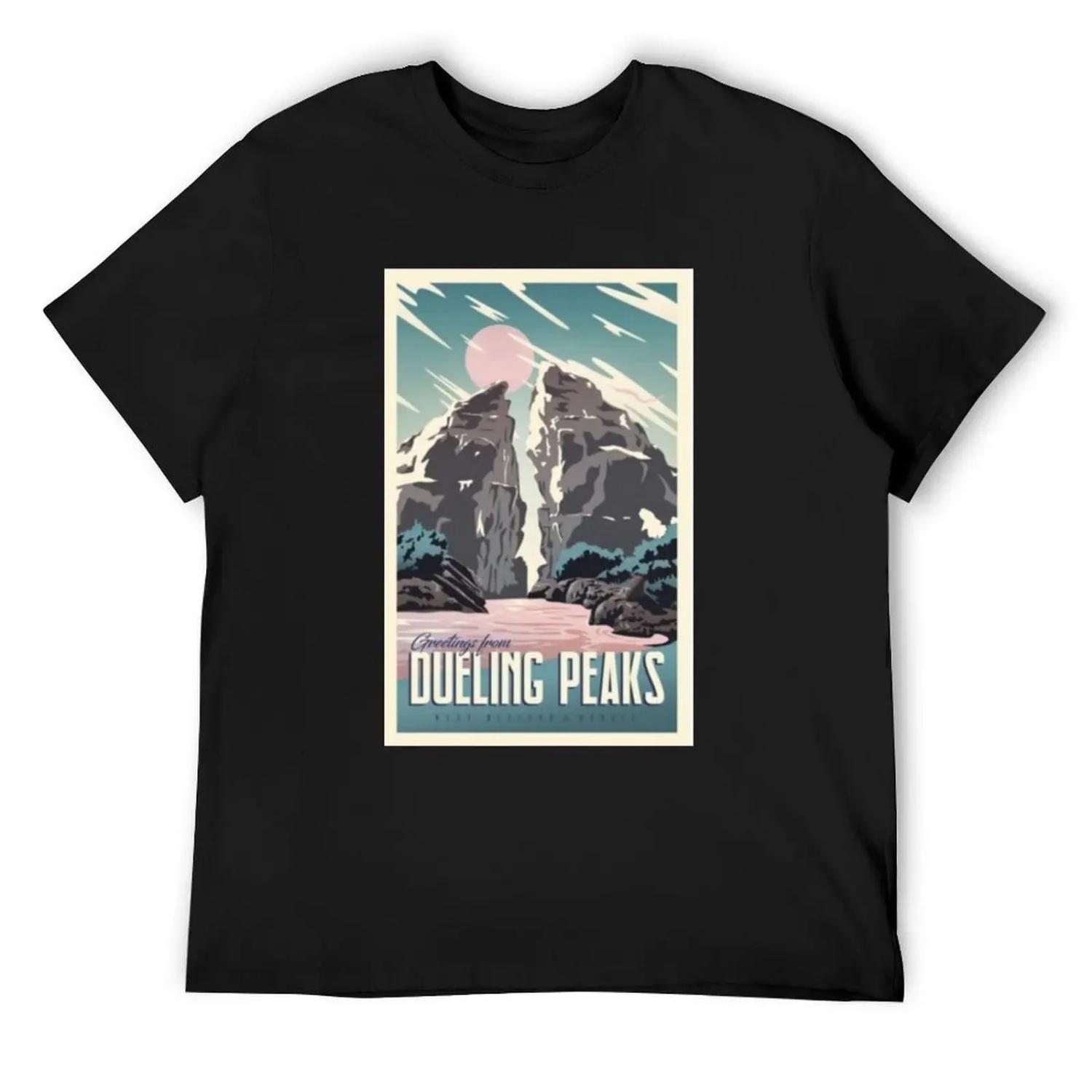 Приветы с Двуглавой Вершины Футболка новые подарки и футболки свитшоты на заказ графика Футболки для мужчин хлопок S