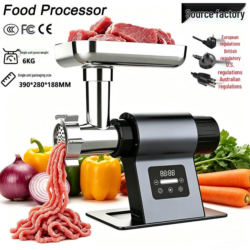 High-Power Electric Meat Grinder & Sausage Stuffer - Silent, Multifunctional, Automatic