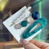 Fashion Acrylic Pearl Hair Clips Set Sweet Flower Hair Barrettes For Women Girls Korean Geometric Hair Accessories Jewelry