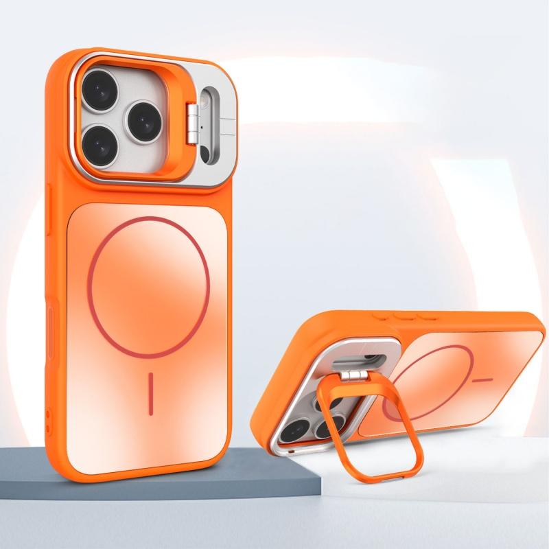 Luxury AG Frosted Magnetic Shockproof Phone Case For iPhone 17 16 15 14 Plus 13 12 11 ProMax Stand Lens Protection Back Cover