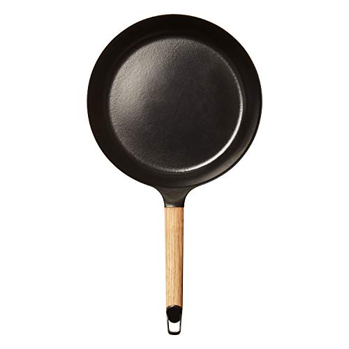 Vermicular FP26-OK 26cm Oak Cast Iron Enamel Frying Pan, Gas and Induction Compatible