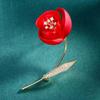 Koreanische Luxus-Tulpenperlen-Blumenbrosche - Elegantes High-End-Damen-Accessoire