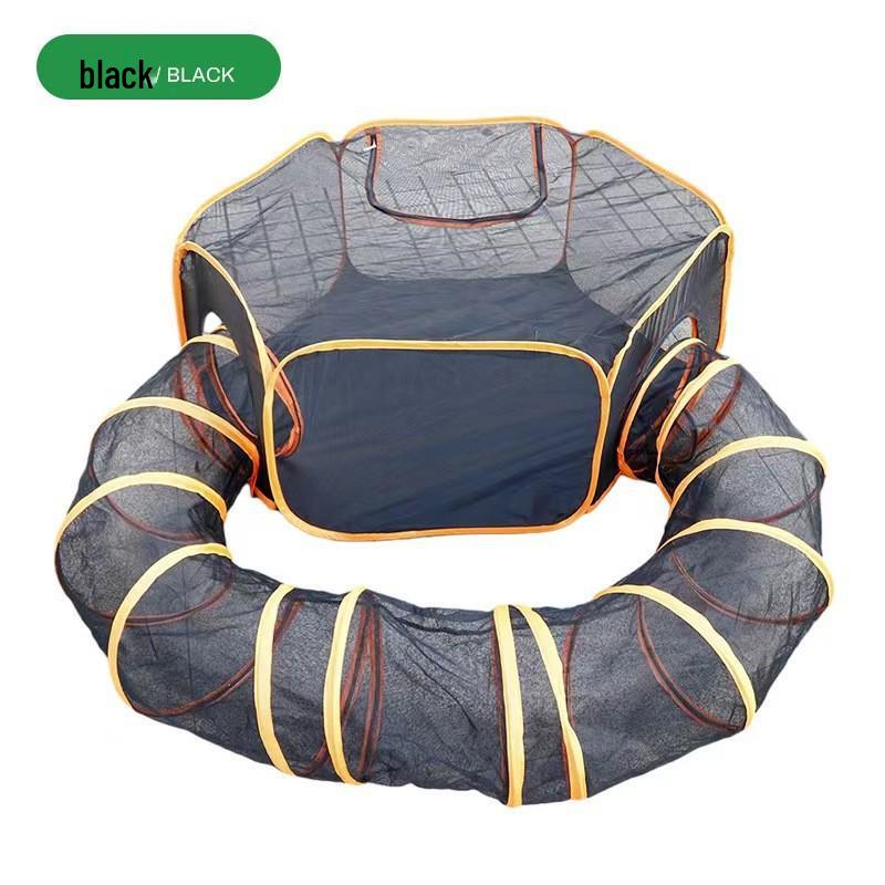 In-Stock Portable Pet Tent Set: 6-Piece Cage, Tunnel & Freely Assembled Fence for Cats and Dogs