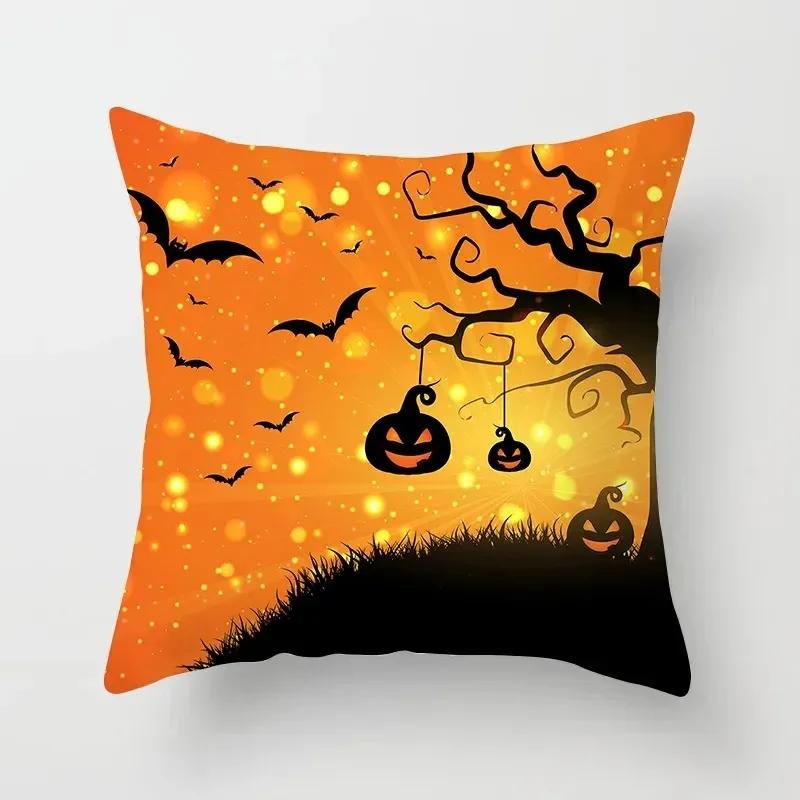 Halloween Horror Scarecrow Pattern Office Living Room Sofa Car Decorative Pillowcase