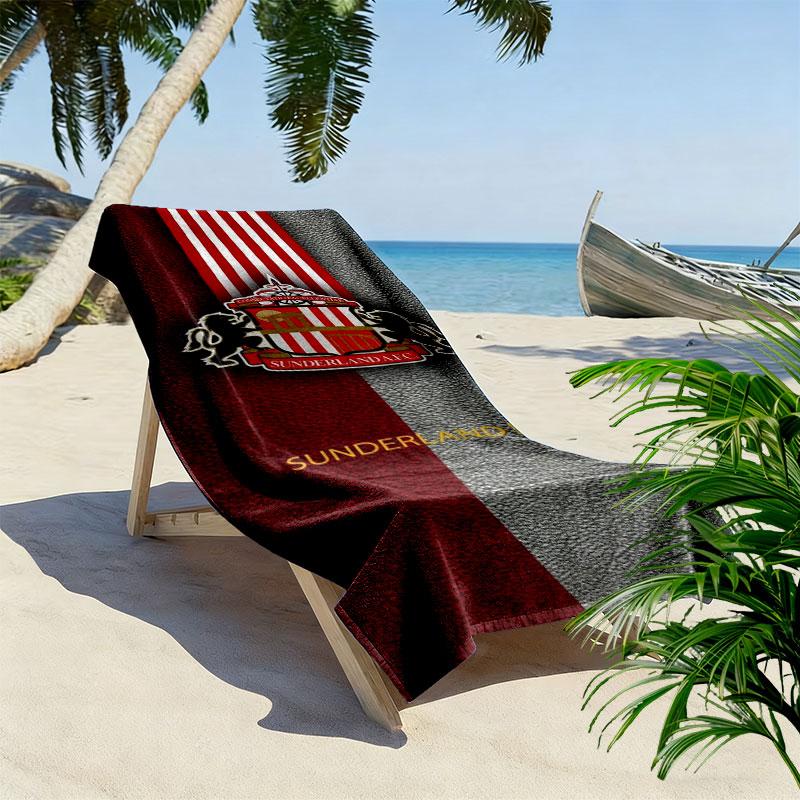 Sunderland A.F Print Beach Towel, Large Soft Quick Dry Towel for Beach Camping Swimming