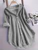 Classic Striped Shirt With Stretch Fabric For Casual And Office Wear