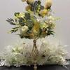 Golden European Iron Art Flower Stand for Wedding Decor and Sign-in Table