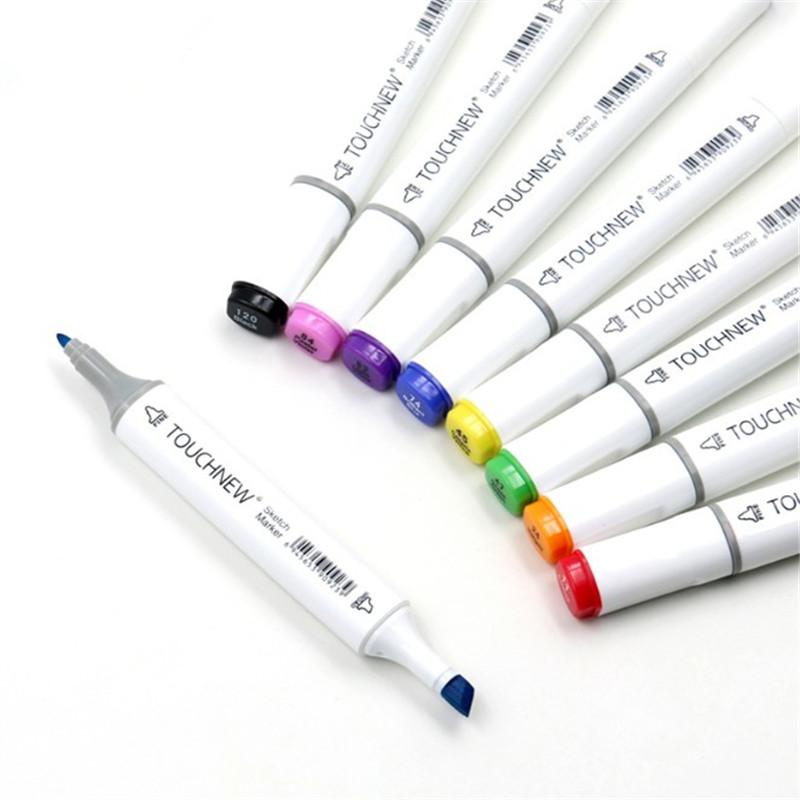 TOUCHNEW Custom Single Sketch Markers Dual Head Alcohol-Based Brush Pen for Drawing Manga Art Supplies