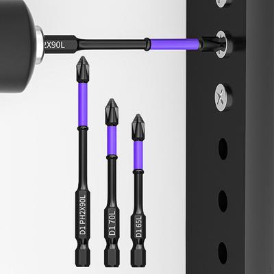3x Schraubendreher-Bit Heavy Duty mit Basis für Möbelreparatur Einfach zu installieren Stil A
