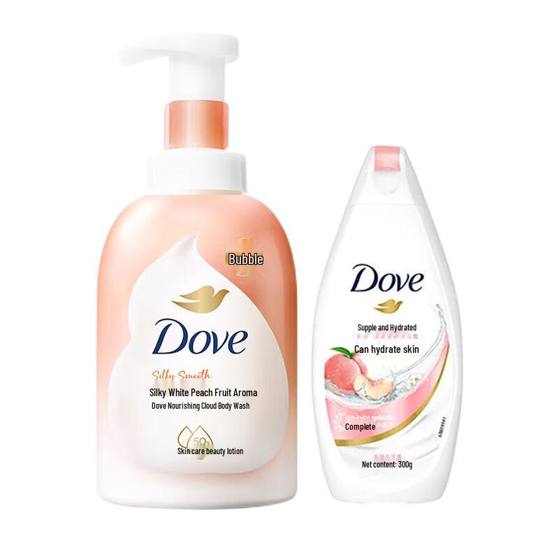 DOVE Peach Foaming Shower Foam & Shower Gel Set