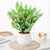 Automatic Water-absorbing Flowerpot with Vertical Grain Texture White Nordic Style Flower Pot for Home Decor