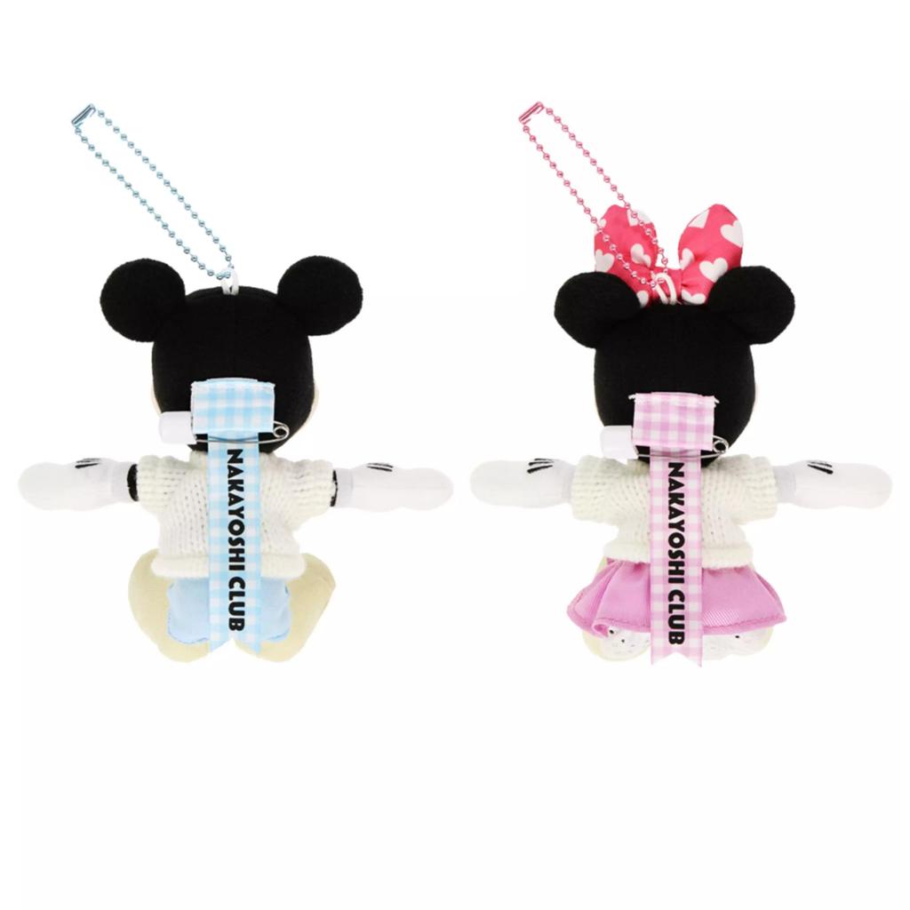 Disney Mickey and Minnie Plush Badge 2 Set Japan NEW Disney Store