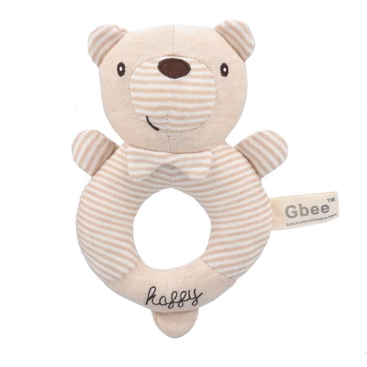 Gbee Organic Cotton Baby Rattle - Newborn Soothing Toy 0-1 Year