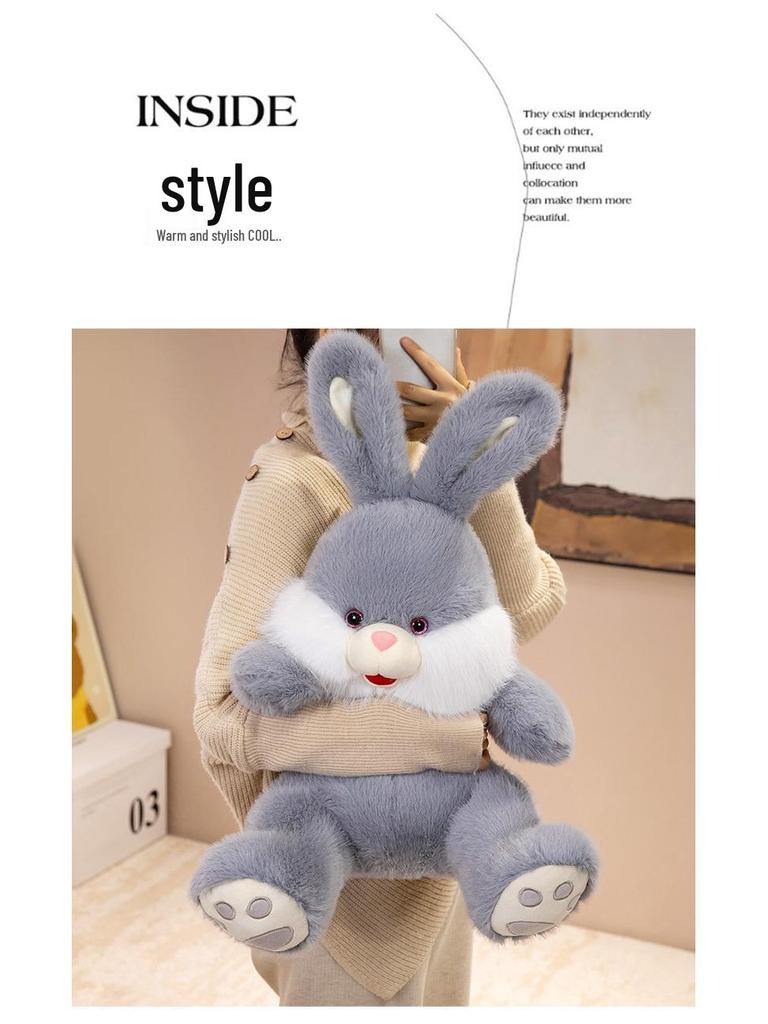 Cute Long-Eared White Rabbit Plush Toy - Children's Soothing Companion Doll