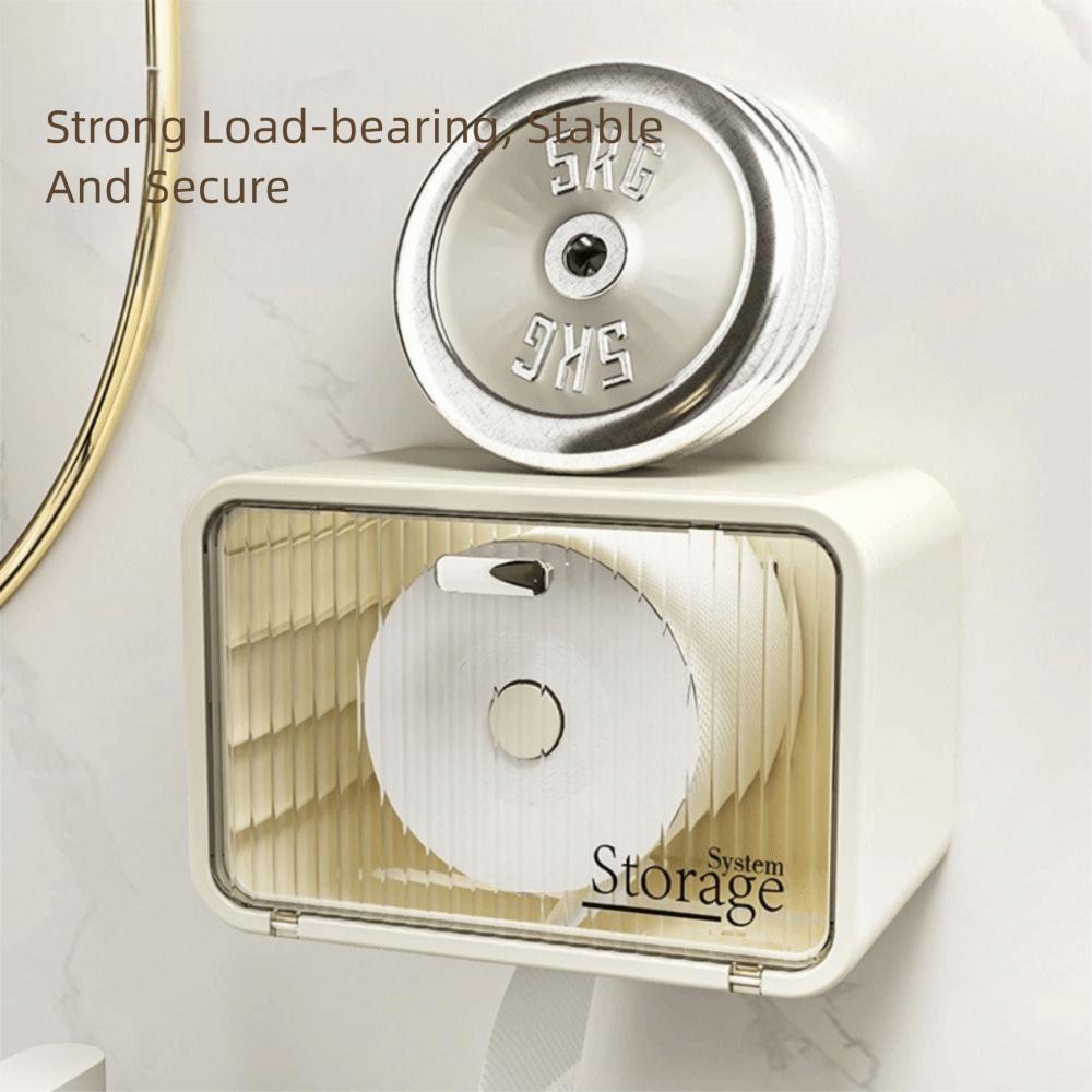 Lidded Paper Towel Box Wall-Mounted Paper Towel Bracket Toilet Paper Storage Tool Bathroom