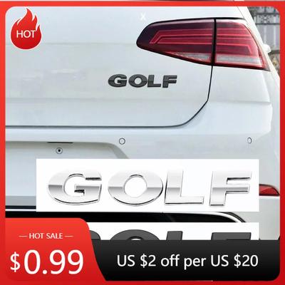 For VW VOLKSWAGEN 2026 New 3D ABS GOLF Black Silver Chrome Sticker Car Styling Auto Rear Trunk Letters Logo Labeling Decal Badge