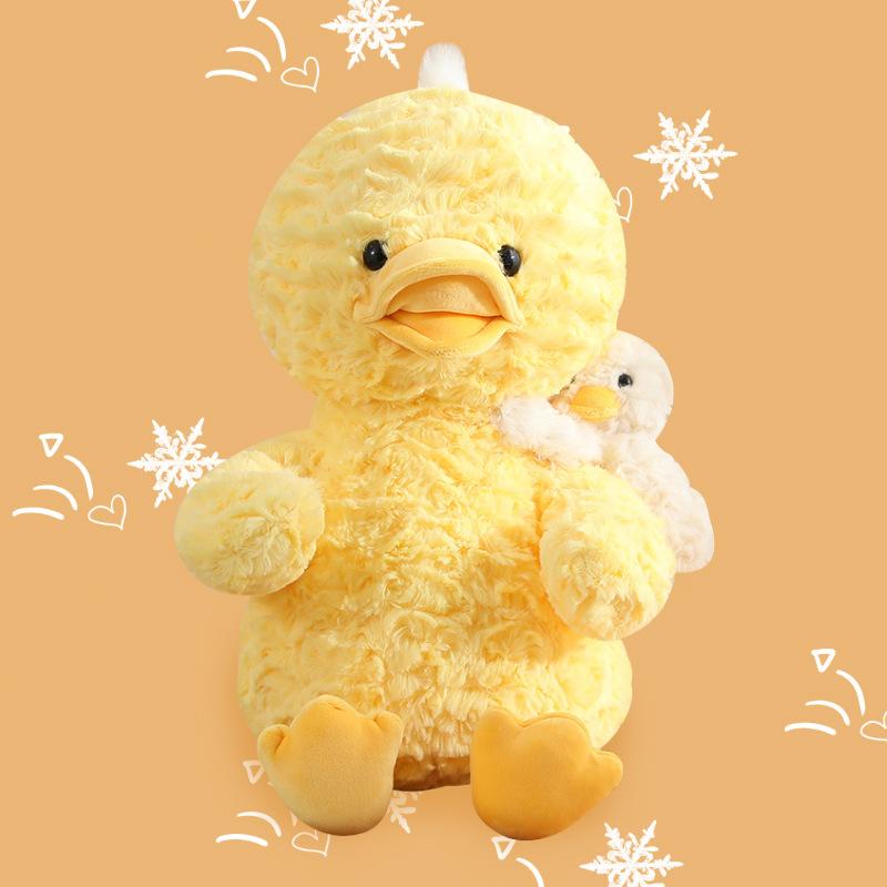 Parent-child Doll Giant Panda Doll Little Yellow Duck Plush Toy Children Accompany Dolls To Sleep and Hug Pillow