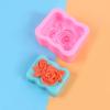 3D Rosen Duftkerzenform Bärenform Bärenkerzen Gießformen Blumenseife Gießformen Silikonform für Kerzen