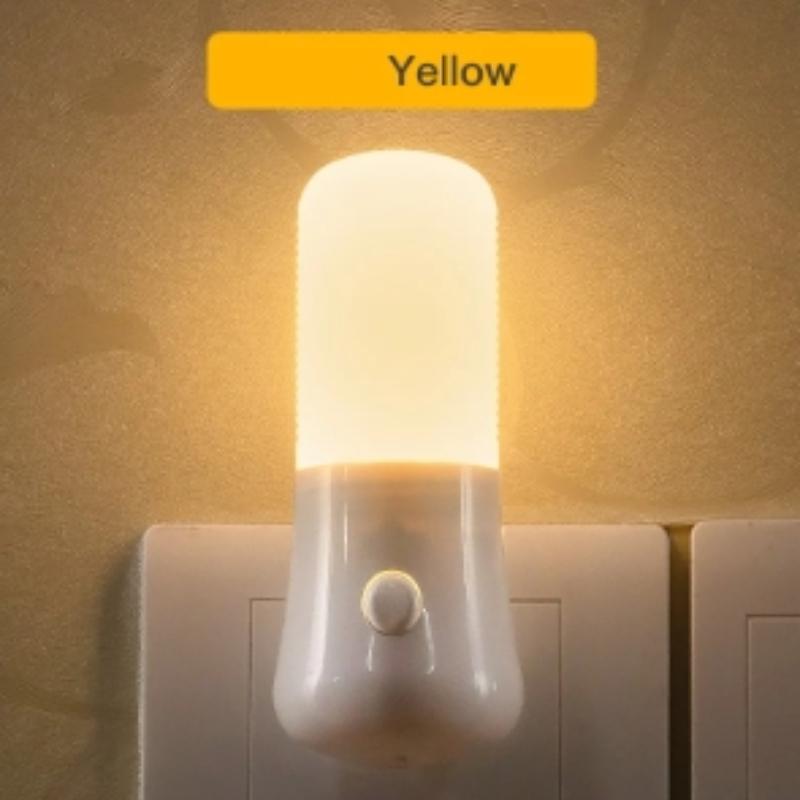 

Plug LED Night Lights Night Light Push Button Switch Bedroom Bedside Lamp Baby Room Corridor Home Decor Wall Socket Lamp