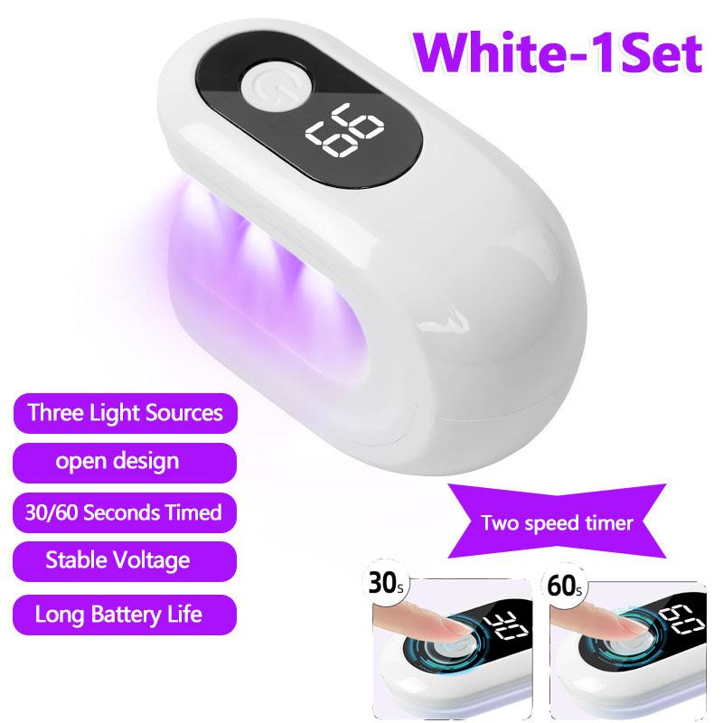 

Mini UV LED Nail Dryer Lamp LCD Display 30/ 60S Timer Quick Curing Gel Polish USB Portable Manicure Tool