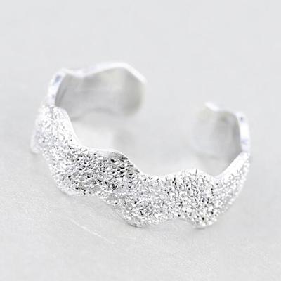 925 Sterling Silver Toe Rings for Women Simple Wave Design Party Opening Adjustable Tail Knuckle Ring Jewelry