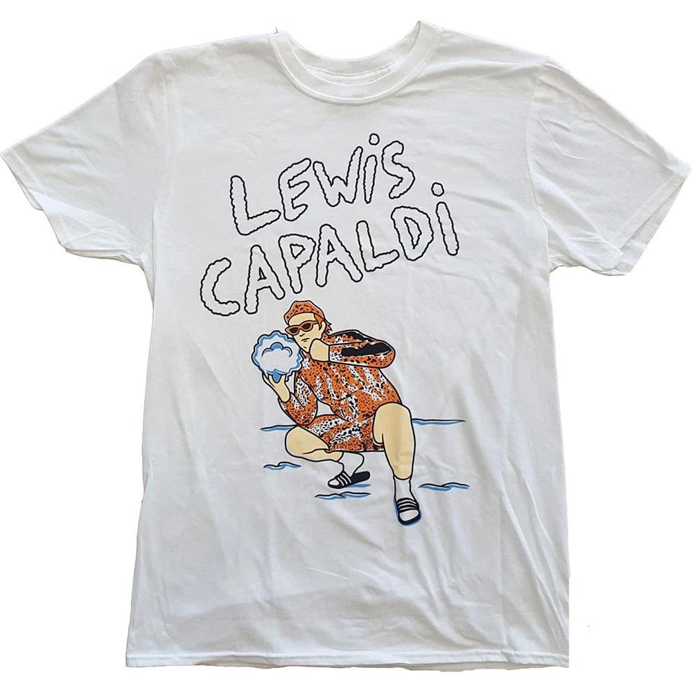 Men s Lewis Capaldi Snow Leopard T-shirt X-Large White L