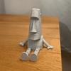 DYS 3D Printed Articulated Moai Statue Ornament, Movable Joints Figurine, Stable Stone Texture Sculpture for Desktop Living Room Study Decor Gift