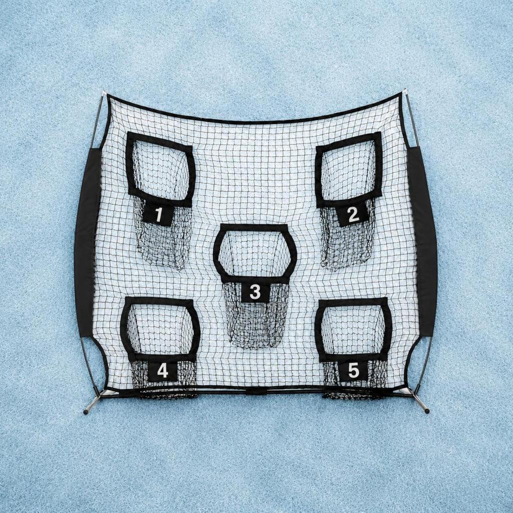 Quick Assembly Sports Training Net Five Target Layout for Baseball Softball