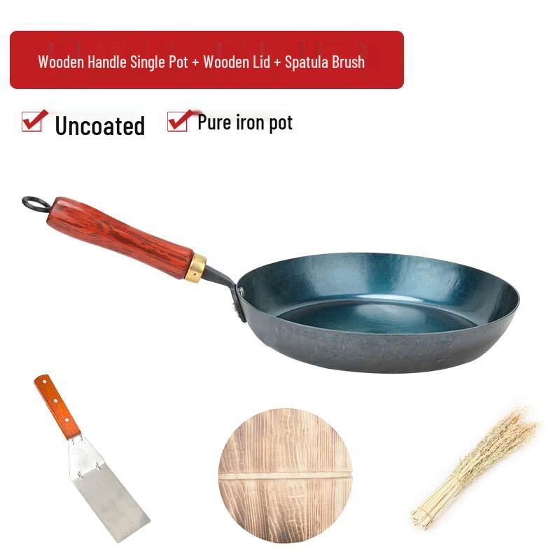 Zhi Shi Uncoated Cast Iron Deep Fry Pan