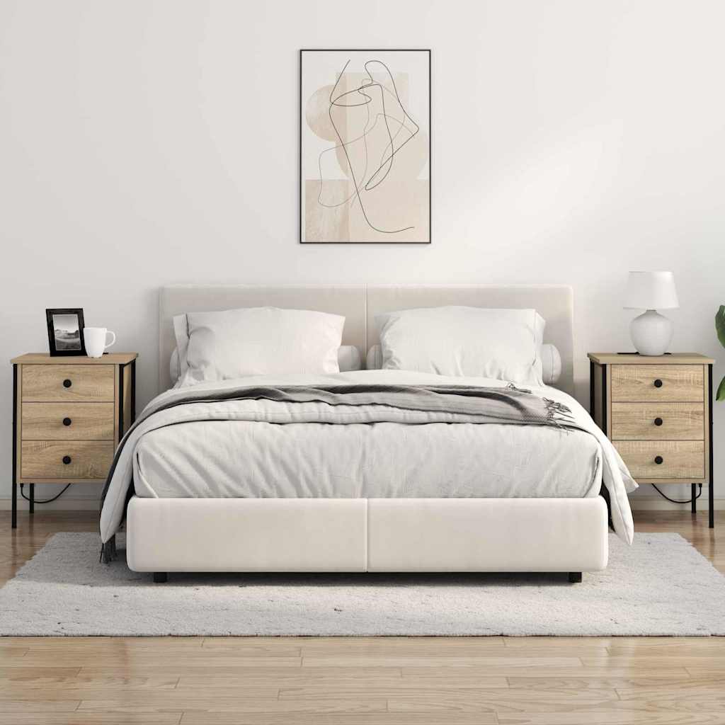 Nightstand 2 Pcs Sonoma Oak 42 X 41 X 61 Cm Engineered Wood