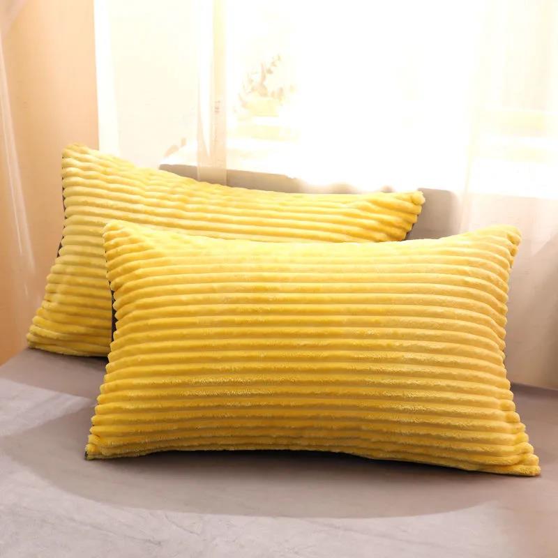 Двусторонняя бархатная наволочка, двухсекционная бархатная наволочка с кристаллами, одинарная двуспальная наволочка для спальни, плюшевая теплая наволочка