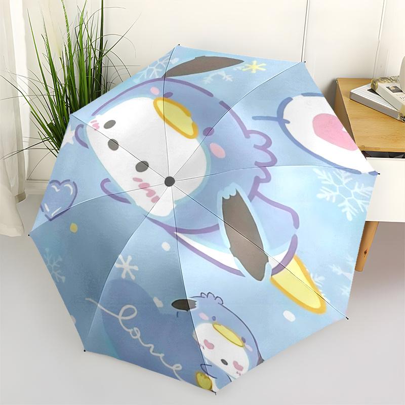 

1pc Love Penguin Heart-Shaped Automatic Opening/Closing Umbrella with Foldable Design, Perfect for Outdoor Use and Festive Gifts.K054