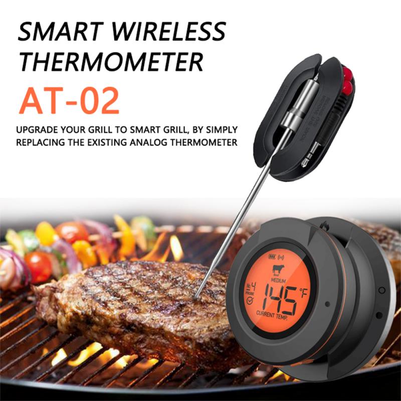 Food Cooking Wireless BBQ Remote Thermometer Probes Smart Digital Barbecue Thermometer Free App Control