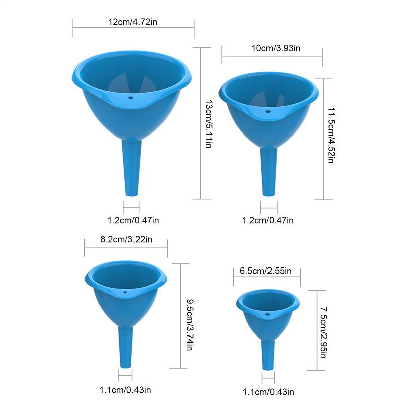 Kitchen Funnel Set High Temperature Resistant Funnel Kit Easy To Clean Kitchen Supplies For Transferring Dry Ingredients