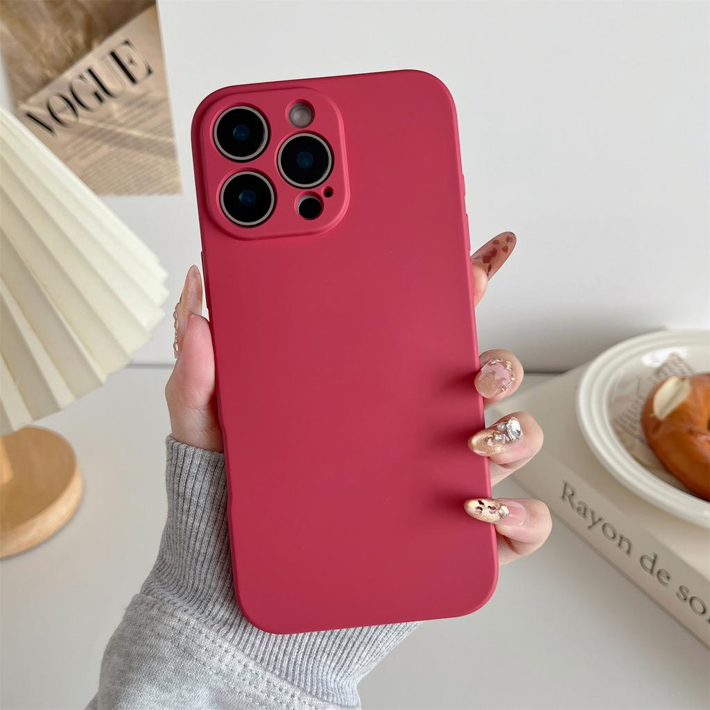 For iPhone 16 Pro Phone Back Case Scratch Resistant Silicone Mobile Cover