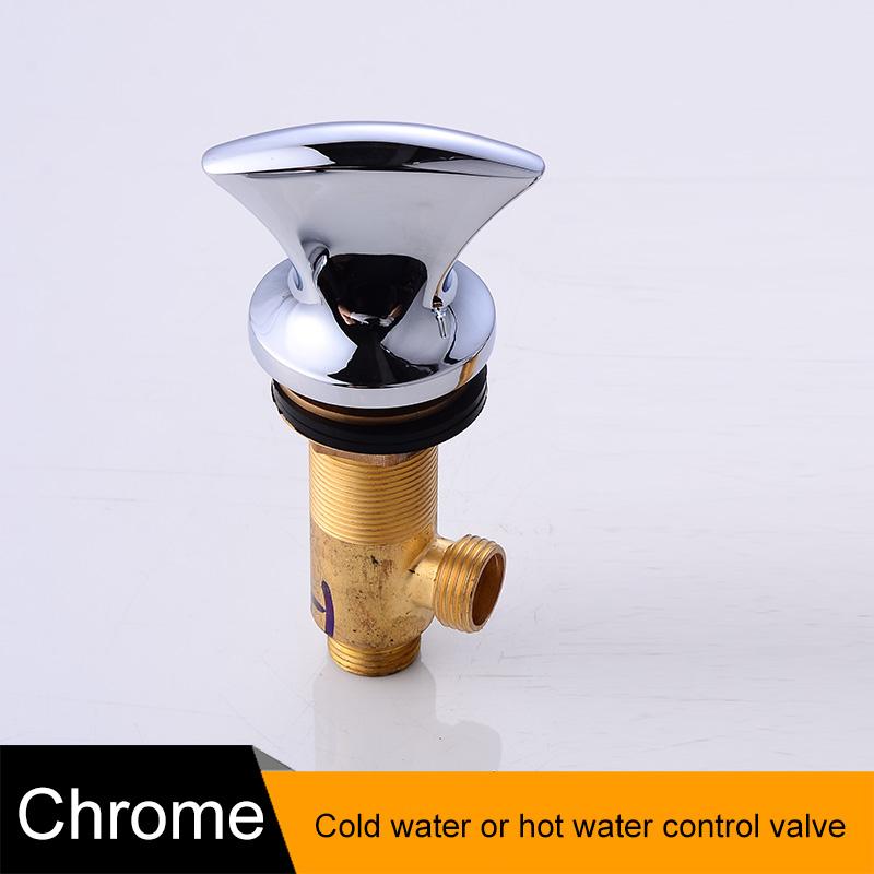 BAKALA Brass Chrome Bathtub Hot and Cold Water Control Valve Faucet Bath Shower Mixer Bathtub 3 Piece Set Switch Valve