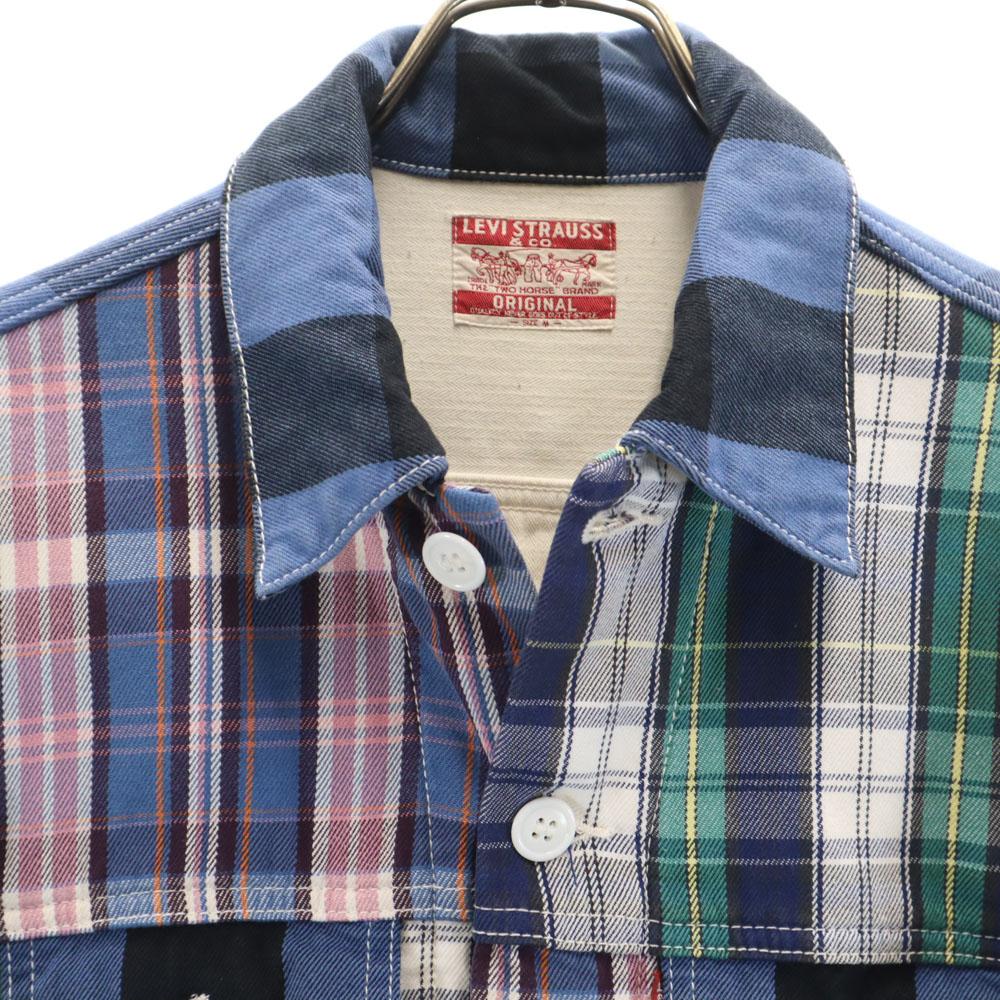 Levi's Kariertes Langarm-Jackett M Blau Herren Gebraucht