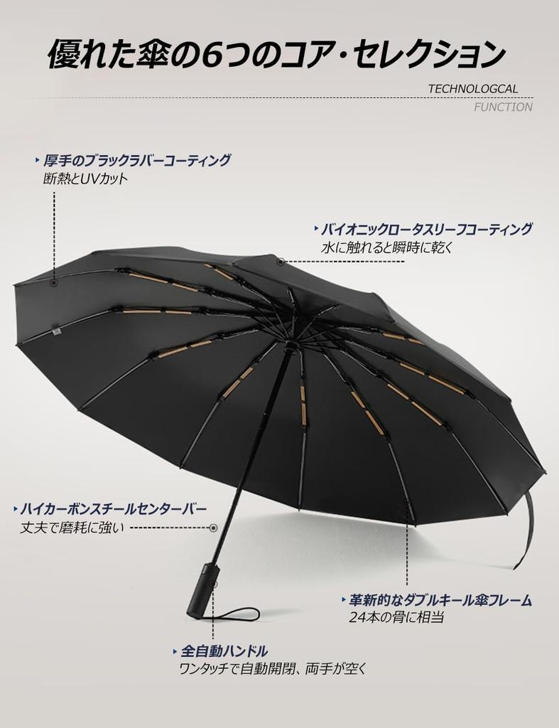 Folding Umbrella for Men and Automatic Reverse Large Light Heat UV Suitable for Rainy and Heavy Rain Extra-Large, 24-Rib Women, One-Touch Open/Close,
