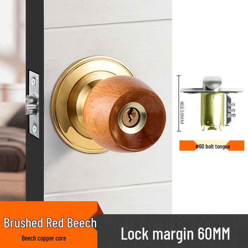 Universal Stainless Steel Spherical Door Lock for Bedrooms & Bathrooms