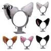 Tiara Ajustável Orelhas de Gato de Pelúcia Cosplay Festa Halloween Feito à Mão Leve Aro de Cabelo Adereço para Fotografia de Ambiente Festivo