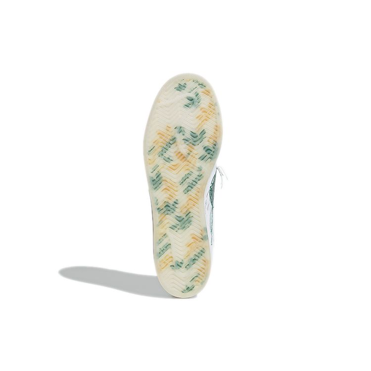 Adidas Superstar Logo Stripes - Pantofi sport unisex, albi, verde aprins, GX2990, albi