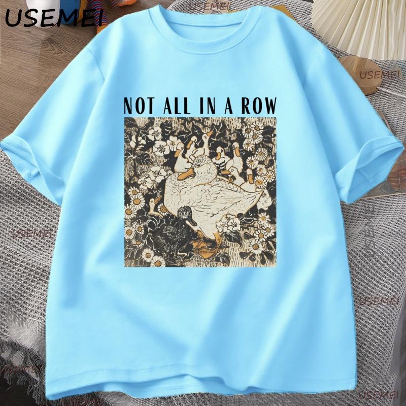 

Funny Duck Vintage Animal T Shirt Unisex Women Comfortable Crewneck Tshirt Breathable Cotton T Shirts Street Loose Couple Clothing 4XL