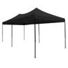 Faltpavillon - Tourtecs 3x6 m - Schwarz - Transparente Wände - Verzinkter Stahlrahmen