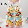 Kuchenständer 1 Set Ständer 3/4 Schichten Transparent Rund Große Kapazität Cupcake Einfache Montage Acryl Party Turm Hochzeit Zubehör Regal