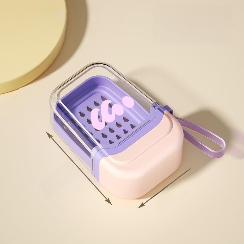 Portable Dopamine Soap Box With Lid For Travel And Storage