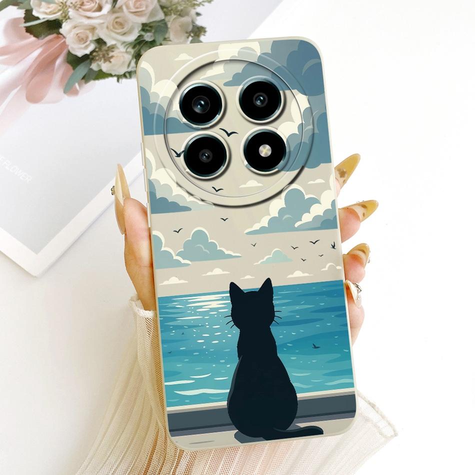 For Realme 13 Pro 13Pro+ Cute Cat Flower Cartoon Phone Case For Realme 13Pro Plus 5G Shockproof Soft Silicone Covers Bumpers